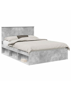 Struttura del letto Grigio Concretè 150 x 200 cm Pino massello 2