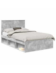 Struttura del letto Calcestruzzo 120 x 190 cm Pino massello 2