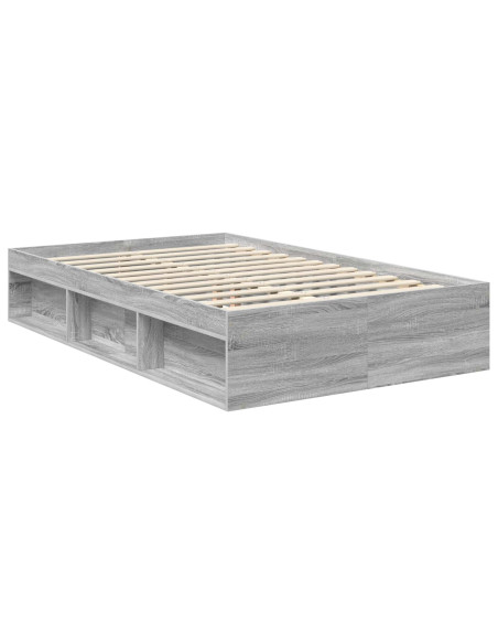 Struttura del letto Grigio Sonoma 120 x 190 cm Pino massello