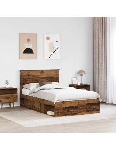 Struttura del letto Legno vecchio 120 x 190 cm Pino massello