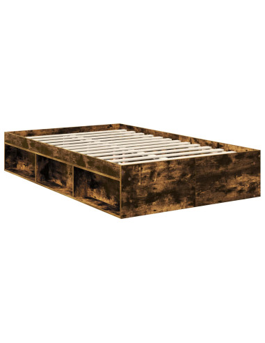 Struttura del letto Rovere fumé 120 x 200 cm Pino massello