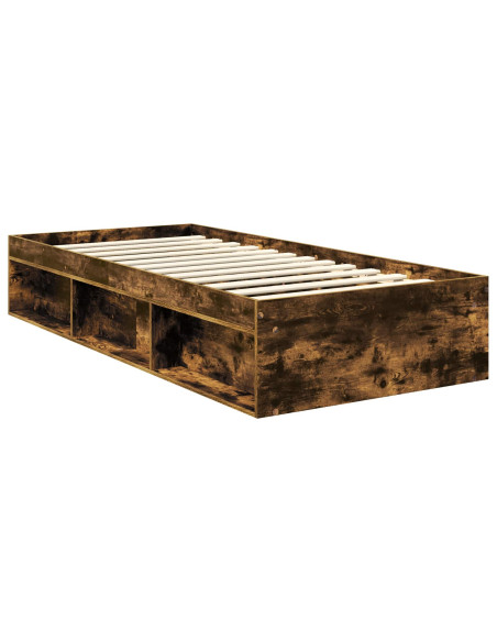Struttura del letto Rovere fumé 90 x 190 cm Pino massello
