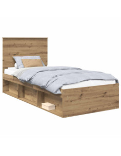 Struttura del letto con testiera Rovere Artigianale 90 x 190 cm 2