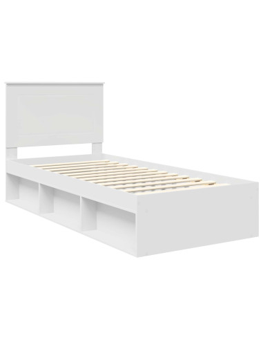 Struttura del letto Bianco 90 x 200 cm Pino massello