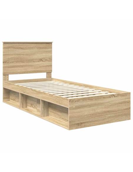 Struttura del letto Rovere Sonoma 90 x 200 cm Pino massello