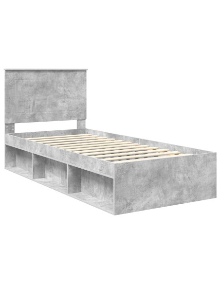 Struttura del letto Calcestruzzo 90 x 200 cm Pino massello