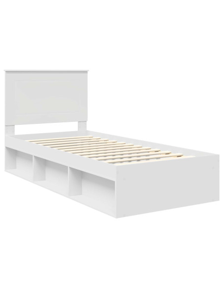 Struttura del letto Bianco 75 x 190 cm Pino massello