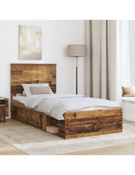 Struttura del letto Legno vecchio 75 x 190 cm Pino massello