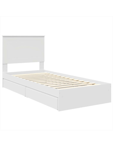 Letto con Contenitore Bianco 90 x 200 cm Legno multistrato