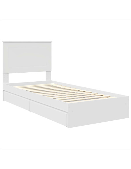 Letto con Contenitore Bianco 90 x 200 cm Legno multistrato