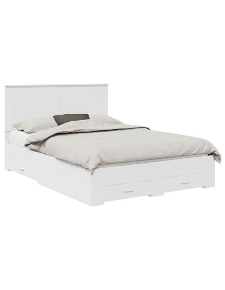 Struttura del letto Bianco 140 x 190 cm Legno multistrato
