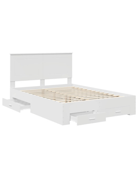 Struttura del letto Bianco 140 x 200 cm Legno multistrato