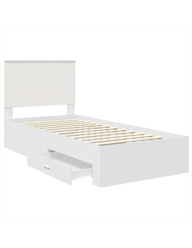 Struttura del letto Bianco 90 x 190 cm Legno multistrato