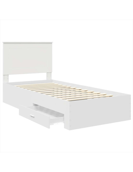 Struttura del letto Bianco 90 x 190 cm Legno multistrato