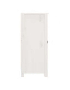 Credenza Bianca 40x35x80 cm in Legno Massello di Pino