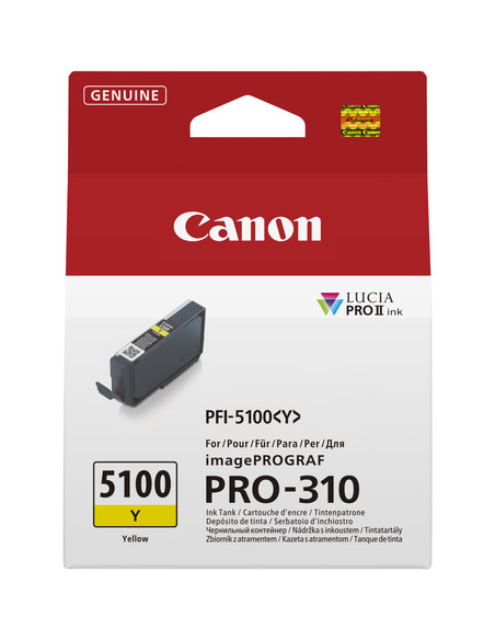 Canon PFI-5100 Y cartuccia d'inchiostro 1 pz Originale Giallo