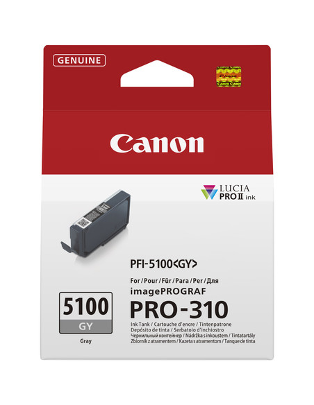 Canon PFI-5100 GY cartuccia d'inchiostro 1 pz Originale Grigio