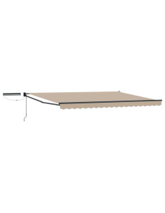 Tettuccio Elettrico Retrattile Beige e Antracite 4 x 2 m