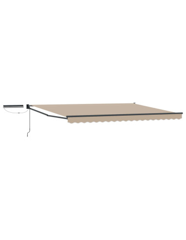 Tettuccio Elettrico Retrattile Beige e Antracite 4 x 2 m