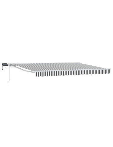 Cornice per Tenda Manuale con LED Antracite e Bianco 5 × 3,5 m