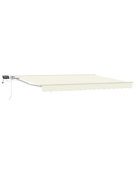 Cornice per Tenda Manuale con LED Crema 5 × 3,5 m