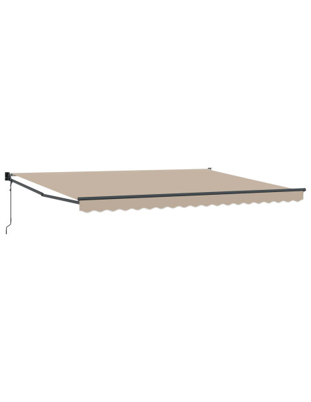 Tenda retrattile Beige 4 x 2 m Poliestere e Metallo