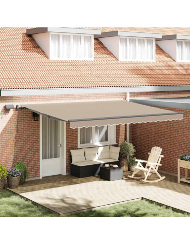 Tenda Retrattile Beige 450 ×300 cm Tessuto