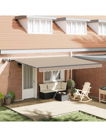 Tenda Retrattile Beige 450 ×300 cm Tessuto