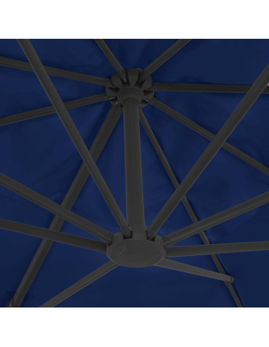 Ombrellone a Sbalzo con Palo in Alluminio 4x3 m Azzurro