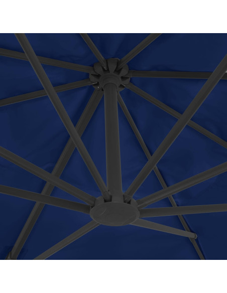 Ombrellone a Sbalzo con Palo in Alluminio 4x3 m Azzurro