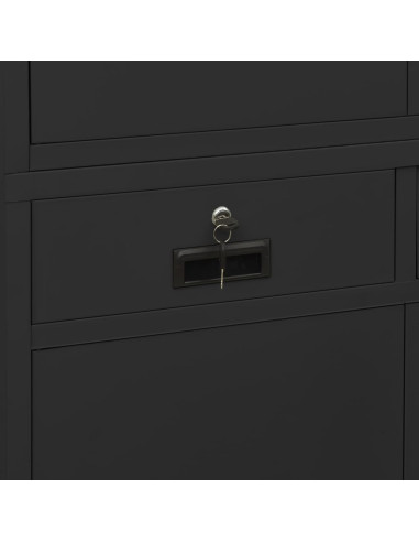 Armadio per Ufficio Antracite 90x40x180 cm in Acciaio
