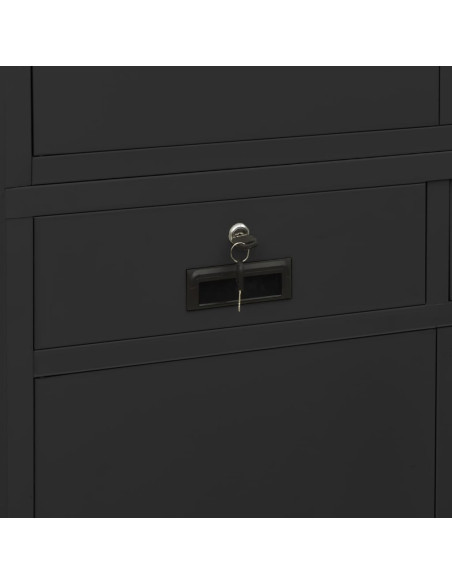 Armadio per Ufficio Antracite 90x40x180 cm in Acciaio