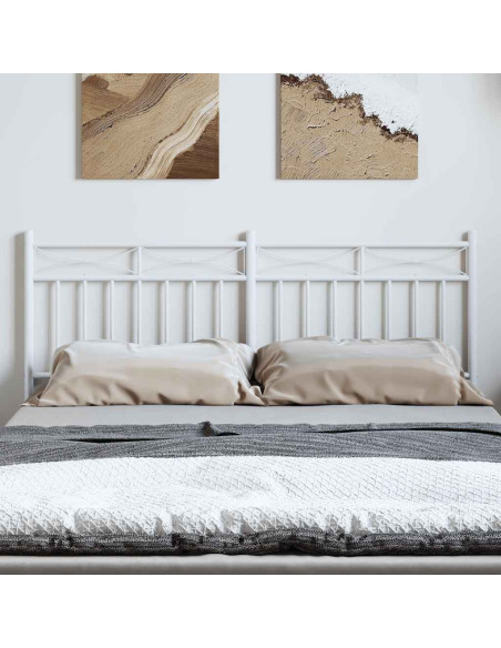 Testiera in Metallo Bianco 150 cm