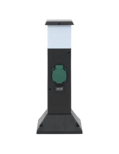 Colonna Presa Esterno con Lampada e Picchetto 2Vie 16x16x39,5cm