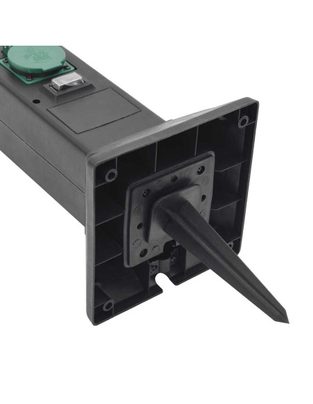 Colonna Presa Esterno con Lampada e Picchetto 2Vie 16x16x39,5cm