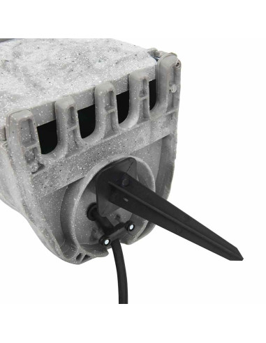 Presa Esterno Picchetto Luce Sensore 4Vie Grigio Effetto Pietra