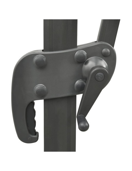 Ombrellone a Sbalzo con Doppia Copertura 300x300 cm Verde