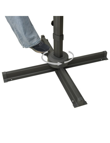 Ombrellone a Sbalzo con Doppia Copertura 300x300 cm Verde