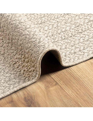 Tappeto ZIZUR Crema 100x200 cm Aspetto Iuta Interni ed Esterni