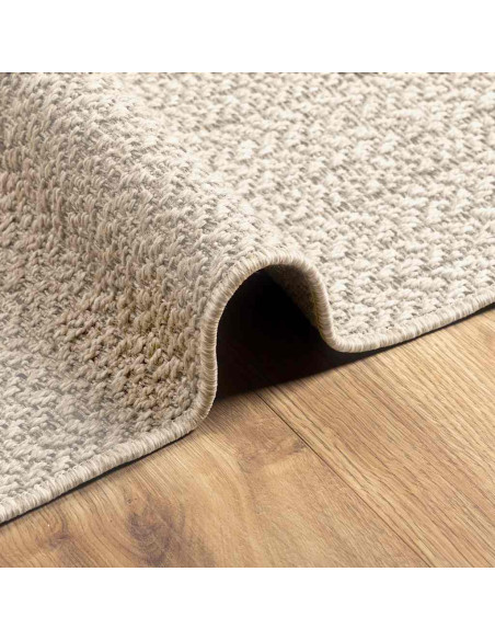 Tappeto ZIZUR Crema 100x200 cm Aspetto Iuta Interni ed Esterni