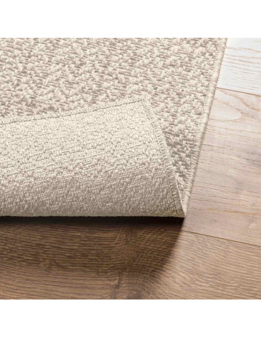 Tappeto ZIZUR Crema 100x200 cm Aspetto Iuta Interni ed Esterni