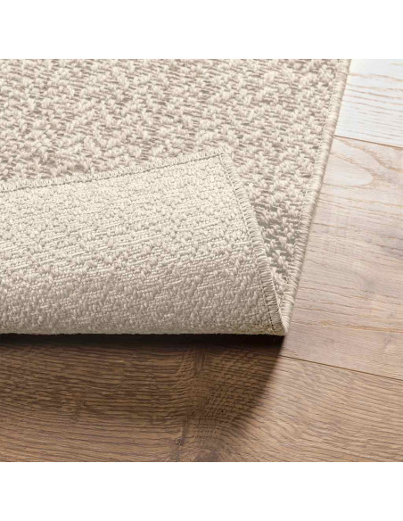 Tappeto ZIZUR Crema 100x200 cm Aspetto Iuta Interni ed Esterni