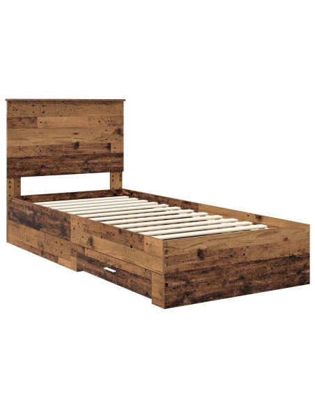 Struttura del letto Legno vecchio 90 x 200 cm Legno multistrato