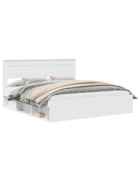 Struttura del letto Bianco 200 x 200 cm Pino massello