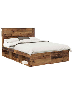 Struttura del letto Legno vecchio 150 x 200 cm Pino massello 2