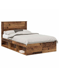 Struttura del letto Legno vecchio 135 x 190 cm Pino massello 2