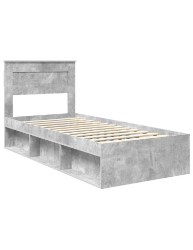 Struttura del letto Calcestruzzo 90 x 200 cm Pino massello