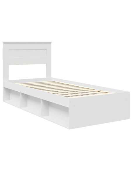 Struttura del letto Bianco 75 x 190 cm Pino massello