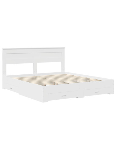 Struttura del letto Bianco 180 x 200 cm Legno multistrato