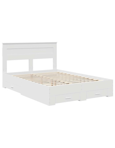 Struttura del letto Bianco 160 x 200 cm Legno multistrato